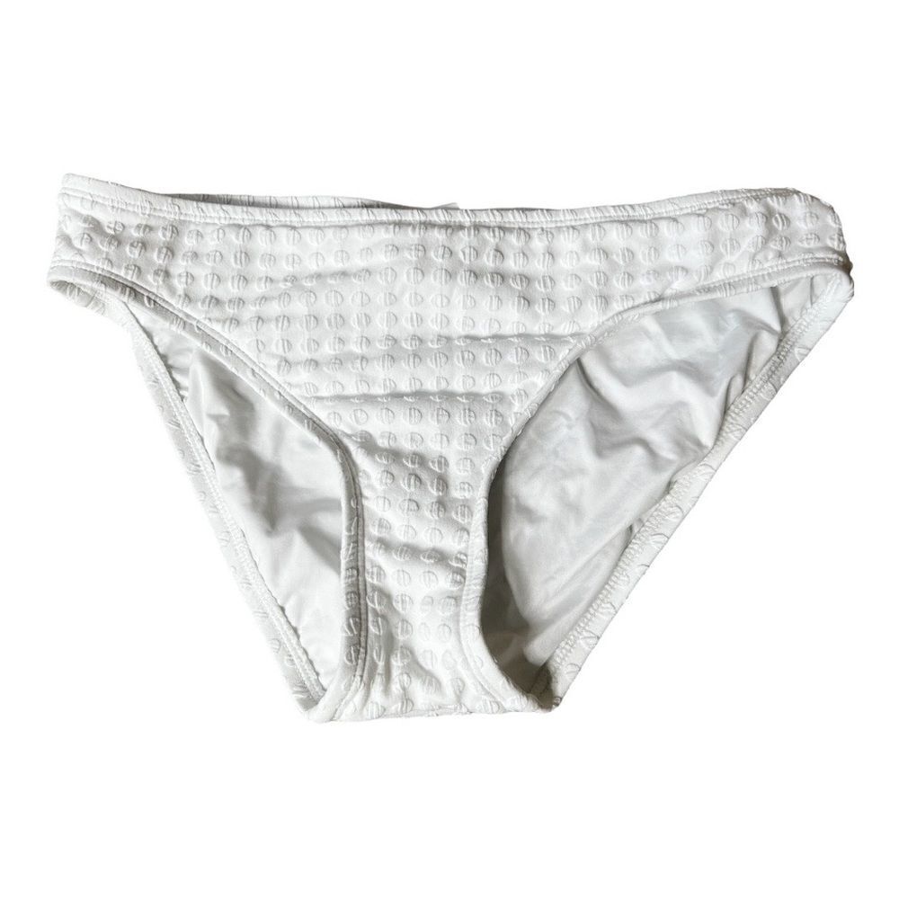 La Blanca Women's White Embossed Hipster Swimsuit Bottom Size 4